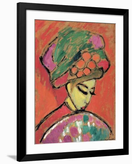 Young Girl with a Flowered Hat-Alexej Von Jawlensky-Framed Giclee Print