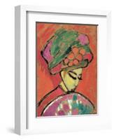 Young Girl with a Flowered Hat-Alexej Von Jawlensky-Framed Giclee Print