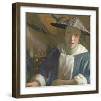 Young Girl with a Flute, C.1665-70-Johannes Vermeer-Framed Giclee Print