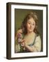 Young Girl with a Garland of Roses-Antoine Vestier-Framed Giclee Print