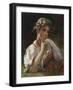 Young Girl with a Garland-Firs Sergeevich Zhuravlev-Framed Giclee Print