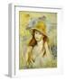 Young Girl with a Hat, 1884-Pierre-Auguste Renoir-Framed Giclee Print