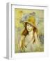 Young Girl with a Hat, 1884-Pierre-Auguste Renoir-Framed Giclee Print