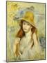 Young Girl with a Hat, 1884-Pierre-Auguste Renoir-Mounted Giclee Print