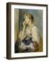 Young girl with a letter. Ca. 1895-Pierre-Auguste Renoir-Framed Giclee Print