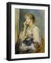 Young girl with a letter. Ca. 1895-Pierre-Auguste Renoir-Framed Giclee Print