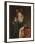 Young Girl with a Mask (Oil on Canvas)-Jean Raoux-Framed Giclee Print