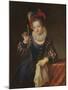 Young Girl with a Mask (Oil on Canvas)-Jean Raoux-Mounted Giclee Print