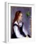 Young Girl with a Parrot, C.1873-Berthe Morisot-Framed Giclee Print