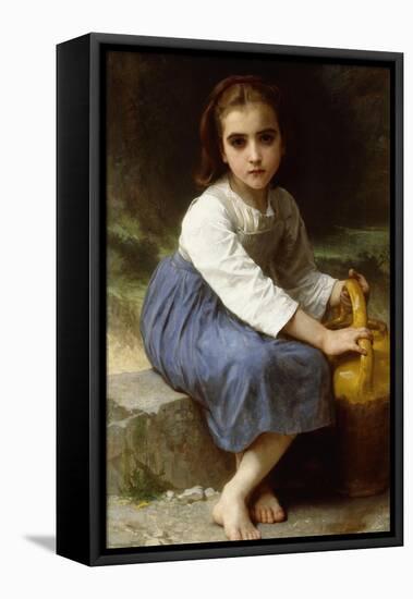 Young Girl with a Pitcher; Jeune Fille a La Cruche, 1885-William Adolphe Bouguereau-Framed Stretched Canvas