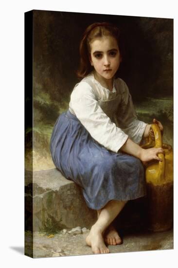 Young Girl with a Pitcher; Jeune Fille a La Cruche, 1885-William Adolphe Bouguereau-Stretched Canvas