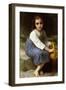 Young Girl with a Pitcher; Jeune Fille a La Cruche, 1885-William Adolphe Bouguereau-Framed Giclee Print