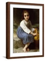 Young Girl with a Pitcher; Jeune Fille a La Cruche, 1885-William Adolphe Bouguereau-Framed Giclee Print