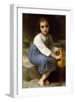 Young Girl with a Pitcher; Jeune Fille a La Cruche, 1885-William Adolphe Bouguereau-Framed Giclee Print