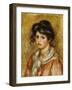 Young Girl with a White Handkerchief, 1907-Pierre-Auguste Renoir-Framed Giclee Print