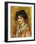 Young Girl with a White Handkerchief, 1907-Pierre-Auguste Renoir-Framed Giclee Print