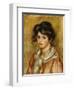 Young Girl with a White Handkerchief, 1907-Pierre-Auguste Renoir-Framed Giclee Print