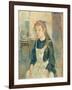 Young Girl with an Apron, 1891 (Oil on Canvas)-Berthe Morisot-Framed Giclee Print