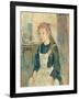 Young Girl with an Apron, 1891 (Oil on Canvas)-Berthe Morisot-Framed Giclee Print