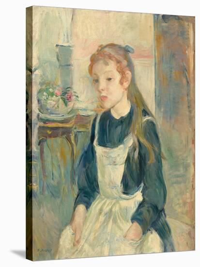 Young Girl with an Apron, 1891 (Oil on Canvas)-Berthe Morisot-Stretched Canvas
