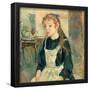 Young Girl with an Apron. Dated: 1891. Dimensions: overall: 65 x 54.6 cm (25 9/16 x 21 1/2 in.) ...-Berthe Morisot-Framed Poster