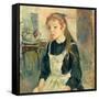 Young Girl with an Apron. Dated: 1891. Dimensions: overall: 65 x 54.6 cm (25 9/16 x 21 1/2 in.) ...-Berthe Morisot-Framed Stretched Canvas