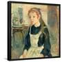 Young Girl with an Apron. Dated: 1891. Dimensions: overall: 65 x 54.6 cm (25 9/16 x 21 1/2 in.) ...-Berthe Morisot-Framed Poster