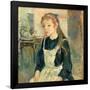 Young Girl with an Apron. Dated: 1891. Dimensions: overall: 65 x 54.6 cm (25 9/16 x 21 1/2 in.) ...-Berthe Morisot-Framed Poster