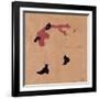 Young Girl with Black Ribbon in Red Hair, Putting Her Shoes On, 1909-Egon Schiele-Framed Giclee Print