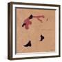 Young Girl with Black Ribbon in Red Hair, Putting Her Shoes On, 1909-Egon Schiele-Framed Giclee Print