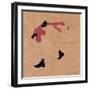 Young Girl with Black Ribbon in Red Hair, Putting Her Shoes On, 1909-Egon Schiele-Framed Giclee Print