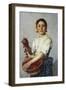 Young Girl with Cherries-Cesare Viazzi-Framed Giclee Print