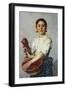 Young Girl with Cherries-Cesare Viazzi-Framed Giclee Print