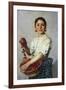 Young Girl with Cherries-Cesare Viazzi-Framed Giclee Print