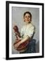 Young Girl with Cherries-Cesare Viazzi-Framed Giclee Print