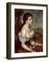 Young Girl with Daisies, 1889-Pierre-Auguste Renoir-Framed Giclee Print