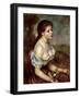 Young Girl with Daisies, 1889-Pierre-Auguste Renoir-Framed Giclee Print