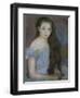 Young Girl with Dark Brown Hair and Blue Eyes-Pierre-Auguste Renoir-Framed Giclee Print