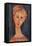 Young Girl with Earrings-Amedeo Modigliani-Framed Stretched Canvas