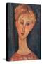 Young Girl with Earrings-Amedeo Modigliani-Stretched Canvas