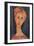 Young Girl with Earrings-Amedeo Modigliani-Framed Premium Giclee Print