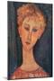 Young Girl with Earrings-Amedeo Modigliani-Mounted Premium Giclee Print