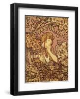 Young Girl with Flowers, 1900-Alphonse Mucha-Framed Giclee Print