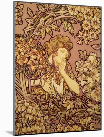 Young Girl with Flowers, 1900-Alphonse Mucha-Mounted Giclee Print