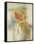 Young Girl with Flowers in her Hat-Pierre-Auguste Renoir-Framed Stretched Canvas