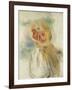 Young Girl with Flowers in her Hat-Pierre-Auguste Renoir-Framed Giclee Print