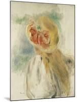 Young Girl with Flowers in her Hat-Pierre-Auguste Renoir-Mounted Giclee Print