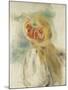 Young Girl with Flowers in her Hat-Pierre-Auguste Renoir-Mounted Giclee Print