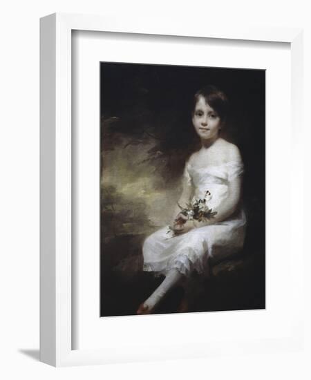 Young Girl with Flowers-H. Macbeth Raeburn-Framed Giclee Print