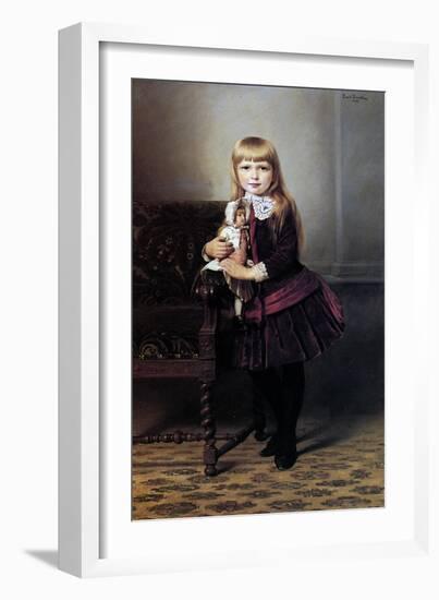 Young Girl with Her Doll, 1887-Emil Brack-Framed Giclee Print